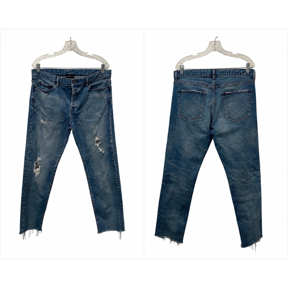 John Elliott Cast 2 Jeans Distressed Luxe Streetwear Sz 33 Edgy Japanese Denim